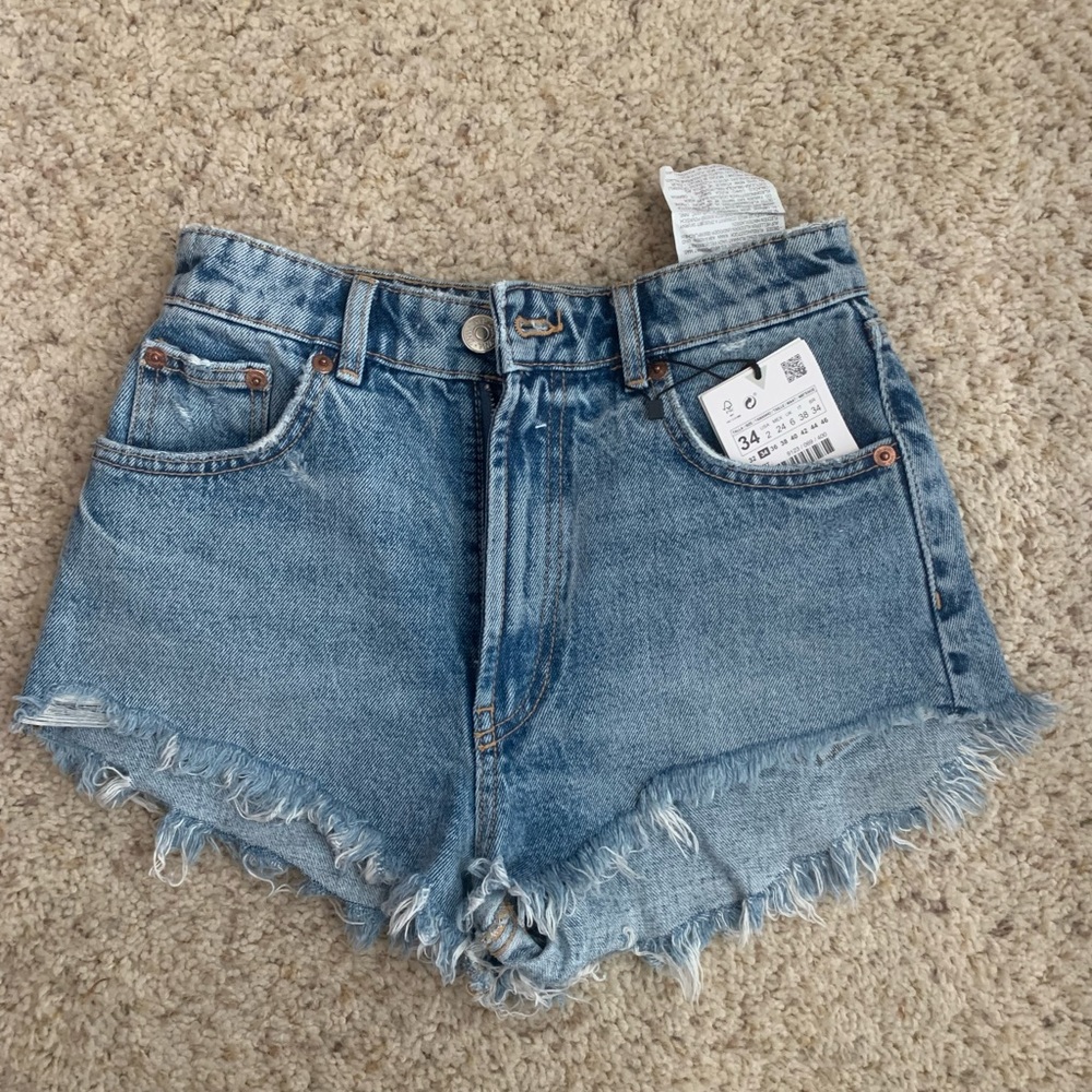 Zara hi rise denim jeans